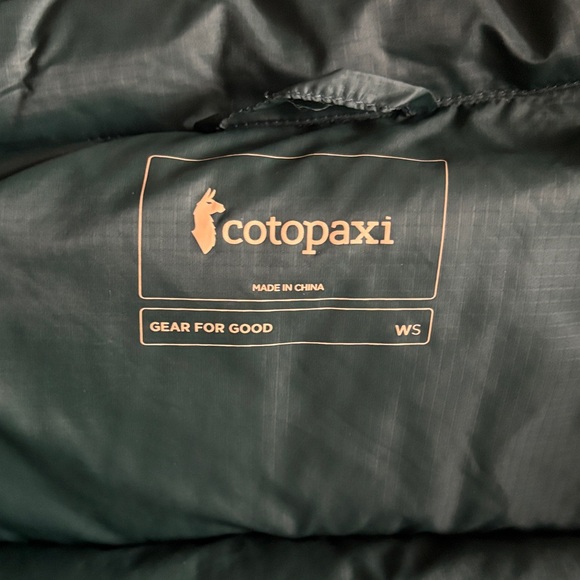 Cotopaxi Solazo Orange and Teal Down Puffer Jacket - Picture 5 of 12